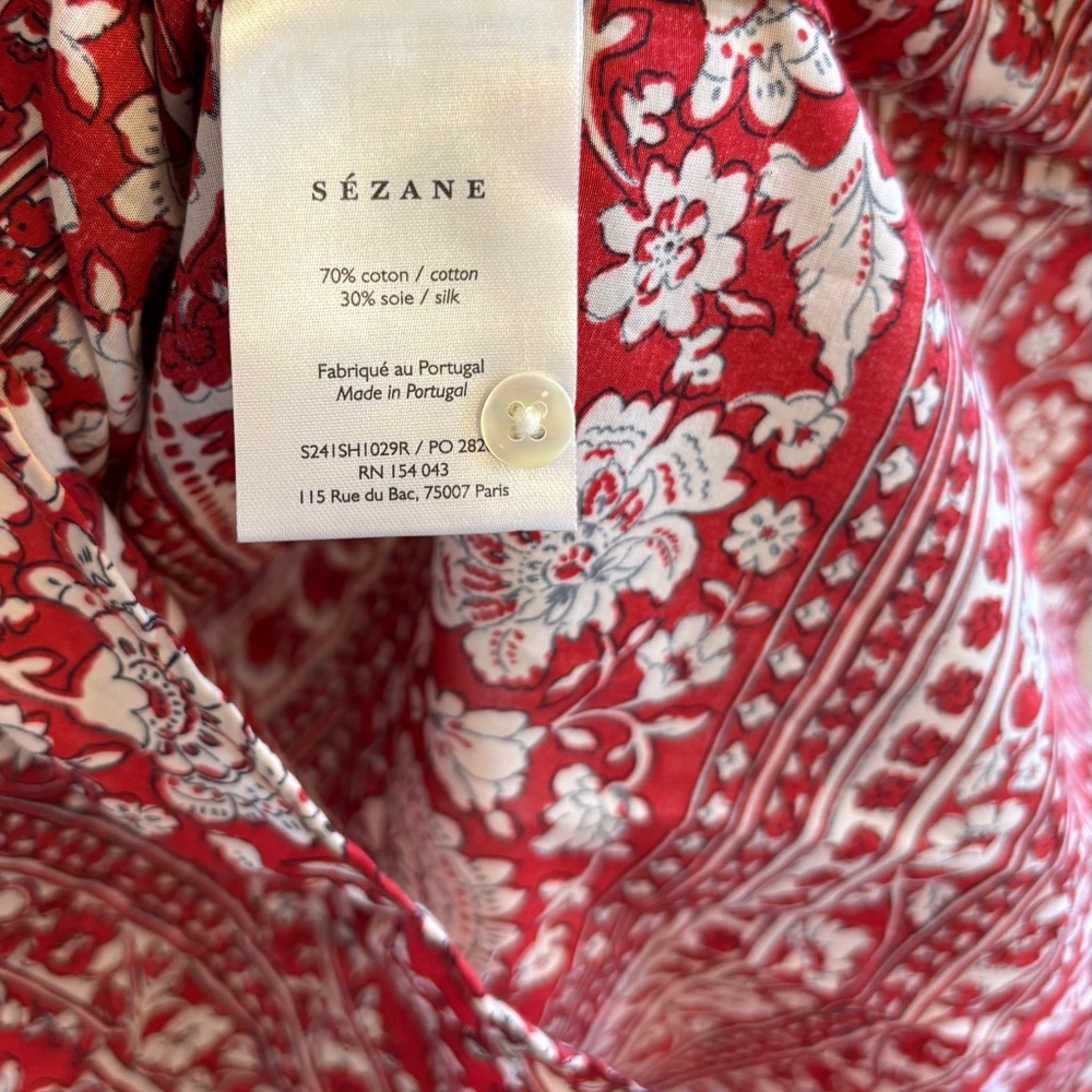 Sézane Pierro blouse — Sara Red - Picture 7 of 8